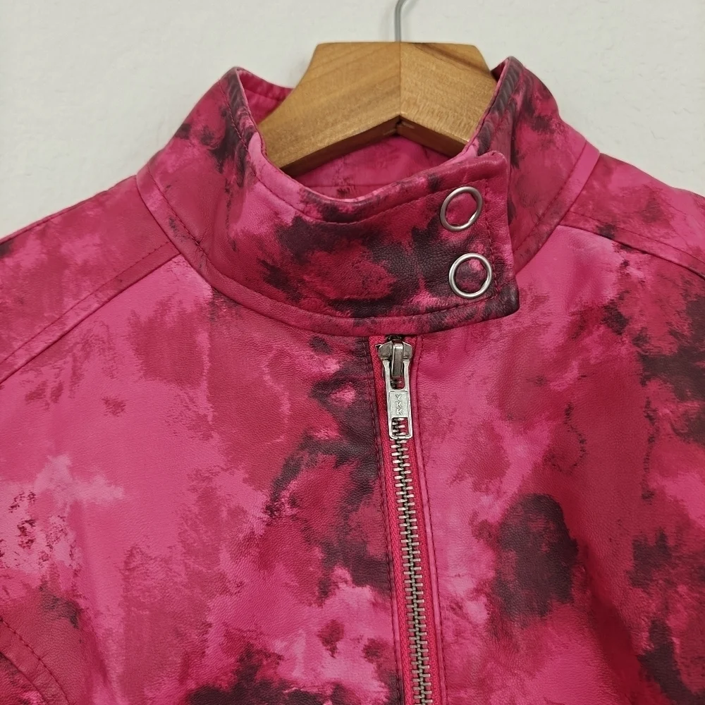 I.AM.GIA $365 womens Reika Jacket Pink Faux Leather Zip Front Size XS Women's - Picture 13 of 16